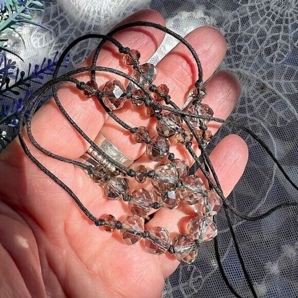 SHA Signed Crystal Bead 2 Strand Necklace - Picture 3 of 8